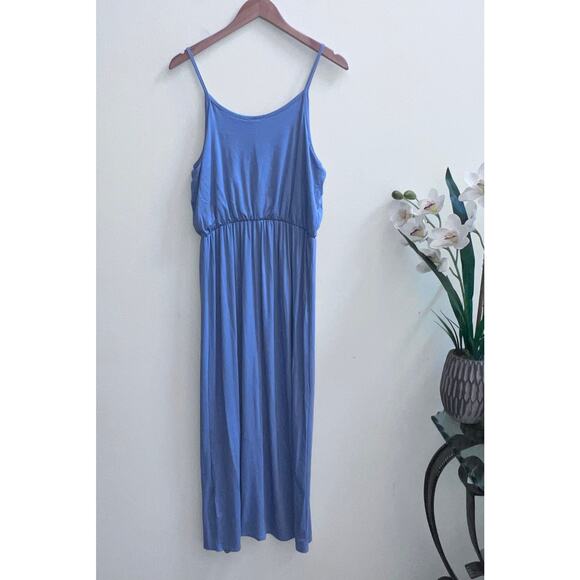 Olivia Rae Blue Maxi Slip Dress Women's Size Medium Blue Vacation Beachy - Picture 2 of 6